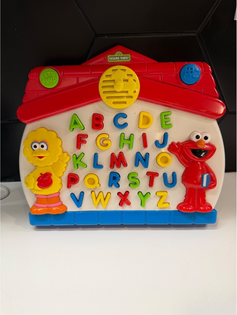 1997 Vintage Sesame Street Alphabet Learning Toy with Big Bird and Elmo